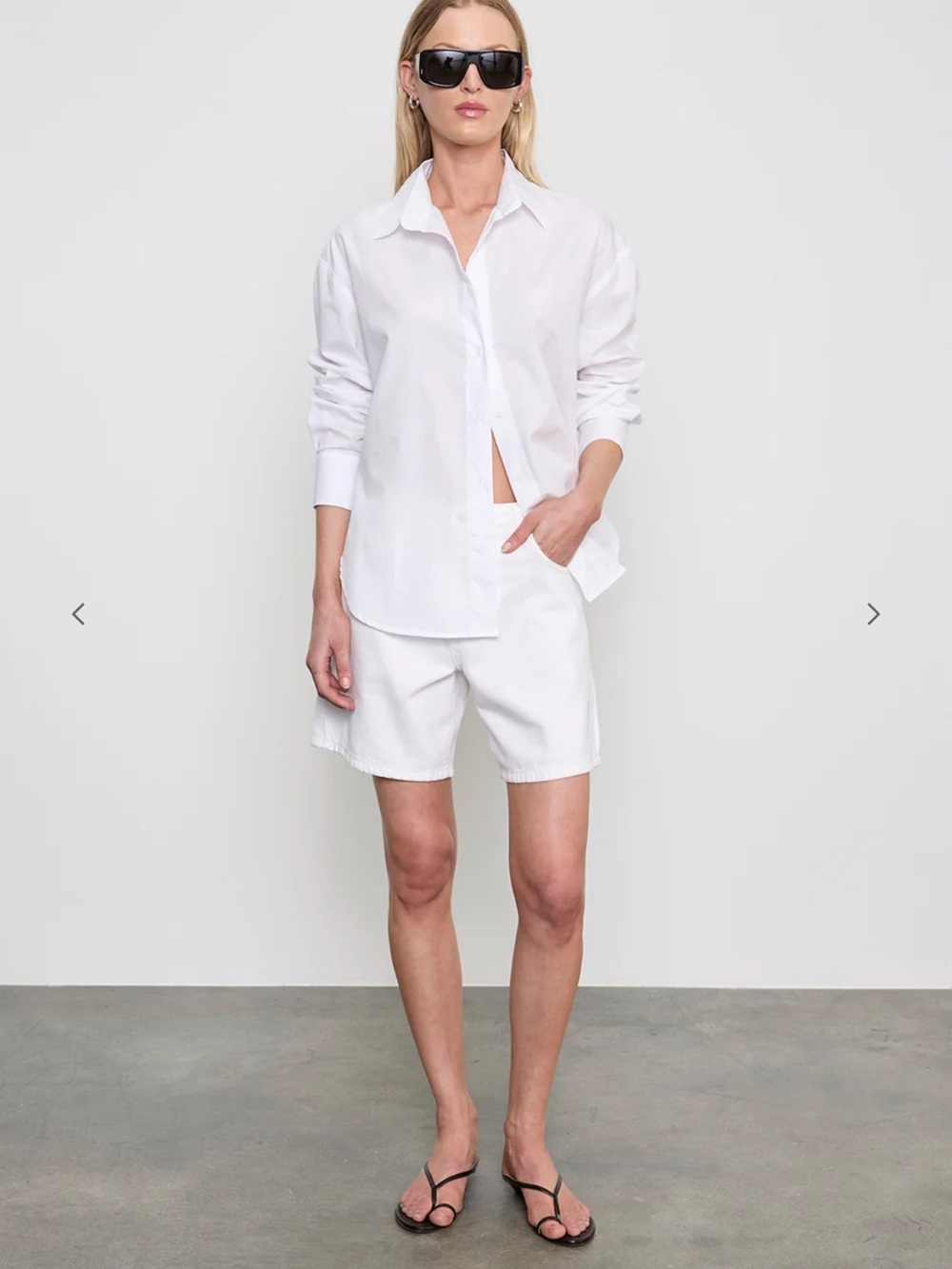 Enza Costa White Button Down Shirt